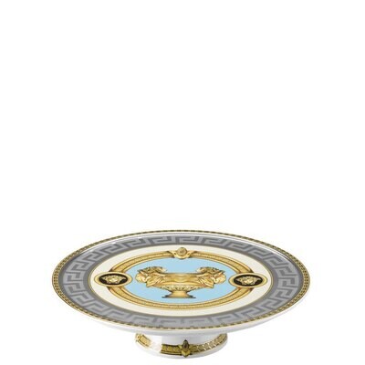 Versace Bleu Prestige Gala Footed Platter, MPN: 19315-403638-12825, 790955989177