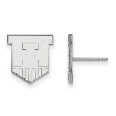 University of Illinois Small Post Earring 10k White Gold 1W050UIL, MPN: 1W050UIL, 886774789859