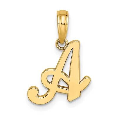 A Script Initial Charm 14k Gold Polished K6422A, MPN: K6422A, 637218006984
