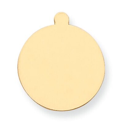 Round with Eyelet Stamping 14k Yellow Gold YG1037, MPN: YG1037,