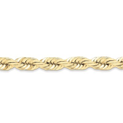10mm Handmade Diamond-cut Rope Chain 9 Inch 10k Gold 10K080-9, MPN: 10K080-9, 886774400334