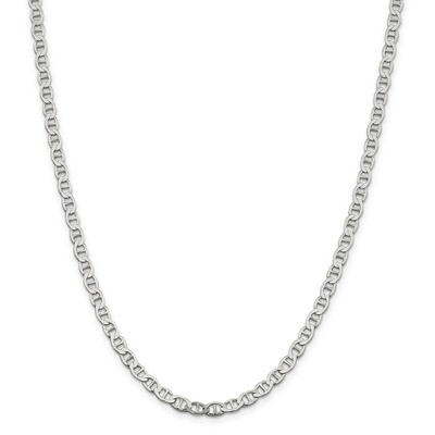 18 Inch 4.75mm Semi-Solid Flat Anchor Chain Sterling Silver QLFA100-18, MPN: QLFA100-18, 8867740379…