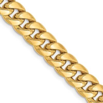 6.75mm Semi-Solid Miami Cuban Chain 20 Inch 10k Gold 10BC155-20, MPN: 10BC155-20, 191101730795