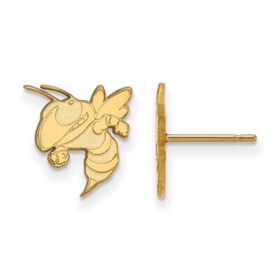 Georgia Institute of Technology Small Post Earring Gold-plated Silver GP048GT, MPN: GP048GT, 886774…