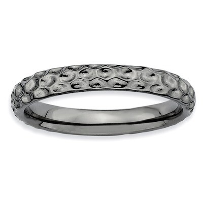 Black-plated Ring - Sterling Silver QSK277, MPN: QSK277, 883957155029