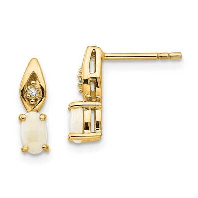 Opal Diamond Earring 14k Gold XBS612, MPN: XBS612, 191101800986