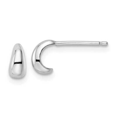 Hoop Post Earrings Sterling Silver Rhodium-Plated Polished QE15971, MPN: QE15971, 196904151204