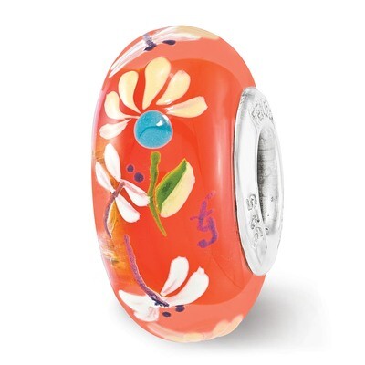 Dragonfly Love Fenton Glass Bead Sterling Silver QRS3711, MPN: QRS3711, 19727657572