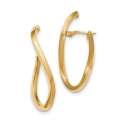 Oval Post Earrings 14k Gold Polished TH729, MPN: TH729, 886774960906