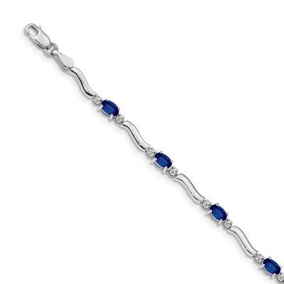 Sapphire Bracelet 14k White Gold Diamond BM4474-SA-001-WA, MPN: BM4474-SA-001-WA, 883957204987