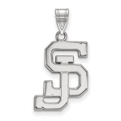 San Jose State University Large Pendant 10k White Gold 1W006SJS, MPN: 1W006SJS, 886774774824