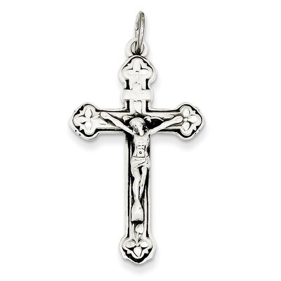 INRI Crucifix Pendant Antiqued Sterling Silver QC5439, MPN: QC5439, 883957532516