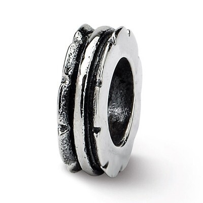 Grooved Spacer Bead - Sterling Silver QRS131, MPN: QRS131, 883957719702