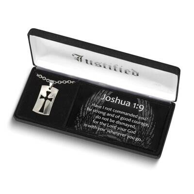 Stainless Steel Cut-out Cross Dogtag Necklace GM24493, MPN: GM24493, 603799369015