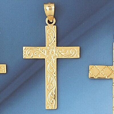Dazzlers Jewelry Cross Pendant Necklace Charm Bracelet in Yellow, White or Rose Gold 8242, MPN: DZ-…