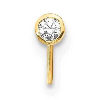 Nose Post 14k Gold CZ Diamond BD149, MPN: BD149, 886774071596