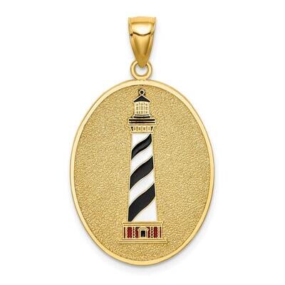 Lighthouse Plaque with John 8:12 On Reverse 14k Gold Enamel K6823, MPN: K6823, 637218124459
