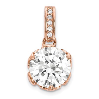 CZ Pendant 10k Rose Gold Polished 10YC383R, MPN: 10YC383R, 883957831305