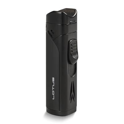 Lotus Monarch Black Quad Flame Lighter Fold-out Punch and Cigar Rest GM25109BK, MPN: GM25109BK, 894…