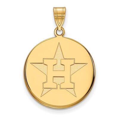 Houston Astros Large Disc Pendant Gold-plated Silver GP019AST, MPN: GP019AST, 886774923369