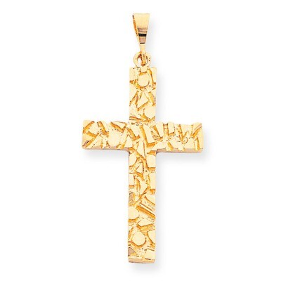 Polished Nugget Cross Pendant 10k Gold 10C306, MPN: 10C306, 886774084329