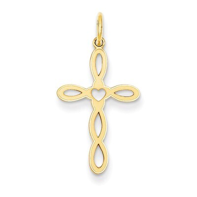 Laser Designed Cross Pendant 14k Gold XR953, MPN: XR953, 886774133027