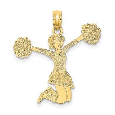 Cheerleader Jumping with Pom-Pom&#39;s Charm 10k Gold 10C3555, MPN: 10C3555,