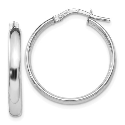 Leslie&#39;s Hoop Earrings 10k White Gold Polished HB-10LE298, MPN: 10LE298, 191101553790