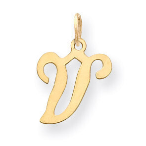 Die Struck Initial V Charm 14k Gold YC248V, MPN: YC248V, 883957971148