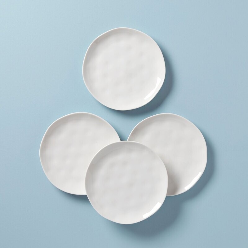 Lenox Bay Colors Accent Plates Set of 4, White 894670