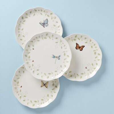 Lenox Butterfly Meadow Vines Dinner Plate Set of 4, Assorted 894542, MPN: 894542, 194372024600