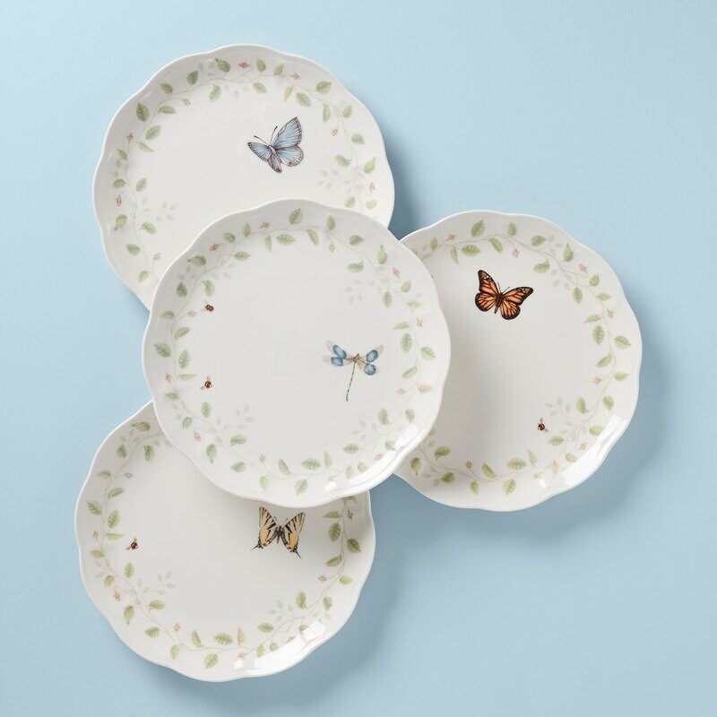 Lenox Butterfly Meadow Vines Dinner Plate Set of 4, Assorted 894542