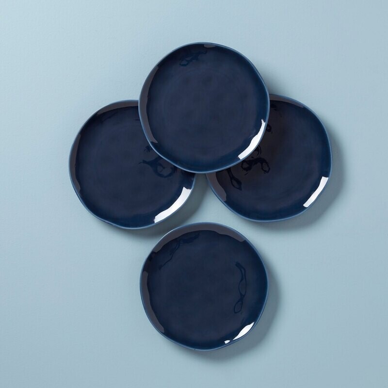 Lenox Bay Colors Accent Plates Set of 4, Blue 894668