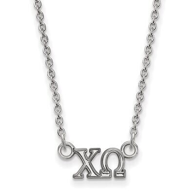 Chi Omega Extra Small Pendant with 18 Inch Chain Sterling Silver SS006CHO-18, MPN: SS006CHO-18, 886…