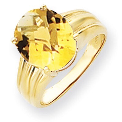 Citrine Ring 14k Gold 12x10mm Oval Y4548CI, MPN: Y4548CI, 883957439273