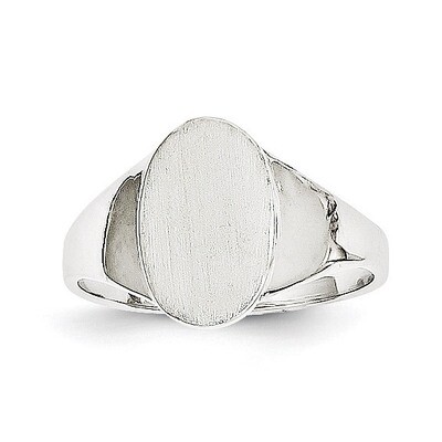 Signet Ring 14k White Gold RS554, MPN: RS554, 883957483832