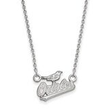 Baltimore Orioles Small Pendant with Chain Necklace 10k White Gold 1W007ORI-18, MPN: 1W007ORI-18, 8…