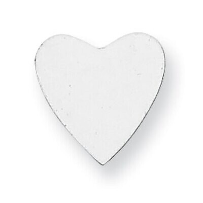 Heart Shape Stamping Sterling Silver Rhodium-plated SS1218, MPN: SS1218,
