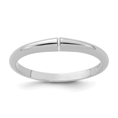 Flat End 1/2 round Medium Weight Shank 14k White Gold WGSH21, MPN: WGSH21,