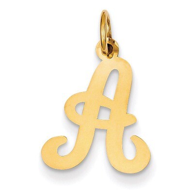 Die Struck Initial A Charm 14k Gold YC248A, MPN: YC248A, 883957970950