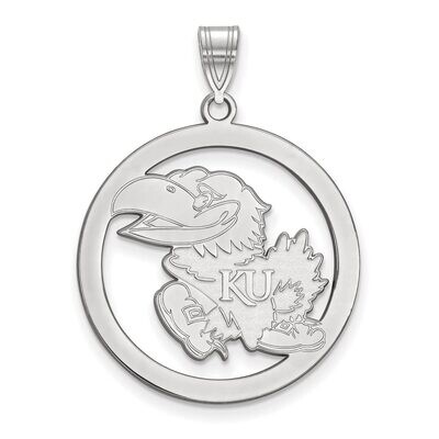 University of Kansas L Pendant in Circle Sterling Silver SS030UKS, MPN: SS030UKS, 886774709048