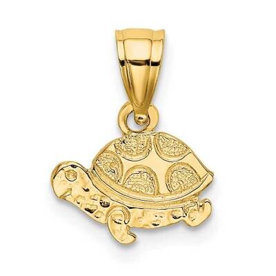 Flat Engraved Mini Turtle Charm 14k Gold K6472, MPN: K6472, 637218000760