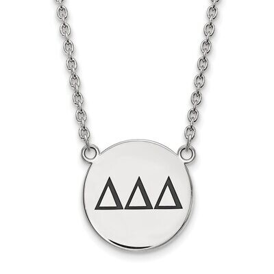 Delta Delta Delta Small Enameled Pendant with 18 Inch Chain Sterling Silver SS017DDD-18, MPN: SS017…