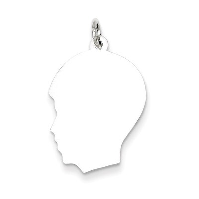 Boy Disc Charm Engravable Sterling Silver QM360/27, MPN: QM360/27, 886774761299