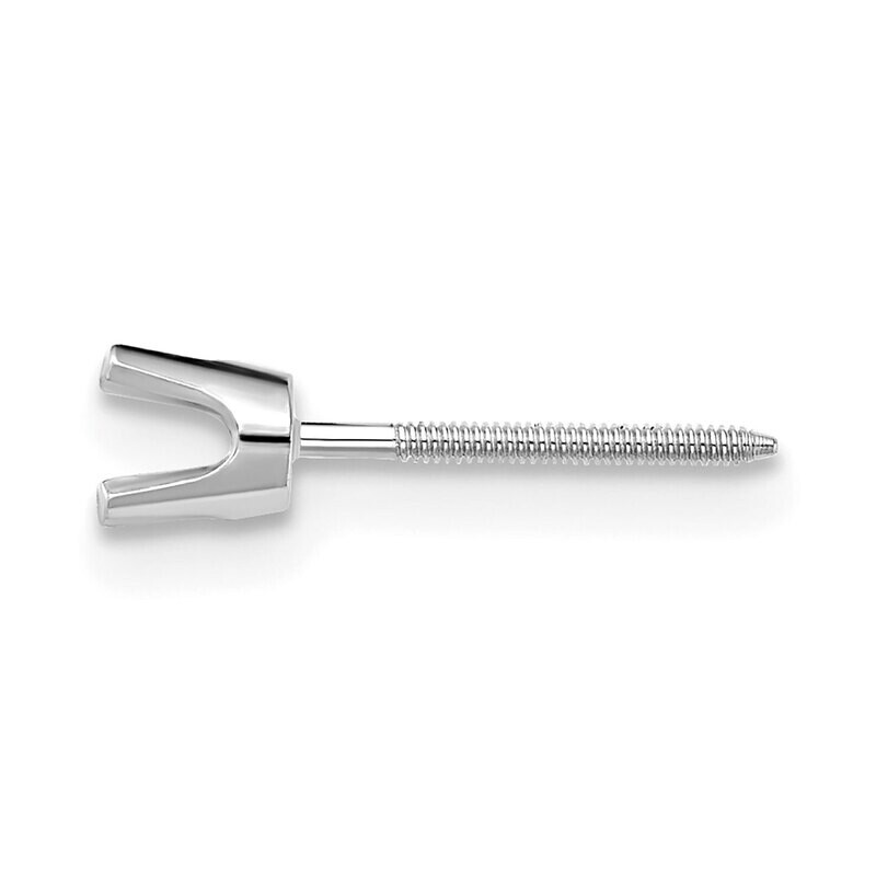 Round 4-Prong .01ct. Medium Wt. Threaded Back Post Earring Mounting 14k White Gold WG332, MPN: WG33…