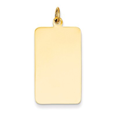 Plain .011 Gauge Rectangular Engravable Disc Charm 14k Gold XM288/11, MPN: XM288/11, 883957378800