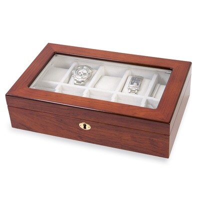 Rosewood with Window Top 10-Watch Case by Jere, MPN: JWC112-1, 191101682117