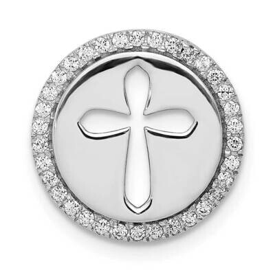 1/15Ct. Diamond Circle &amp; Cross Chain Slide 14k White Gold PM4059-016-WA, MPN: PM4059-016-WA, 883957…