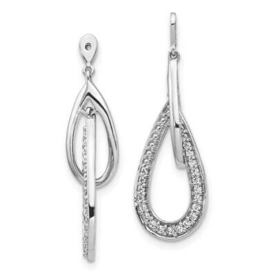 Double Teardrop Dangle Diamond Earring Jackets 14k White Gold EJM5344-025-WA, MPN: EJM5344-025-WA, …