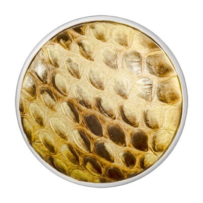 Nikki Lissoni Leather Serpiente Mustard Yellow Silver-Plated 33mm Coin C1375SM, MPN: C1375SM, 87188…